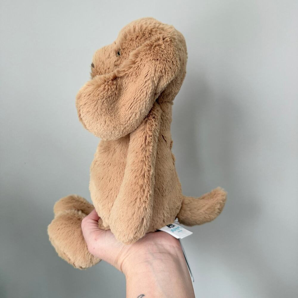 AUTHENTIC Jellycat Bashful Toffee Puppy Medium NWT - Fast Shipping! - Picture 4 of 10